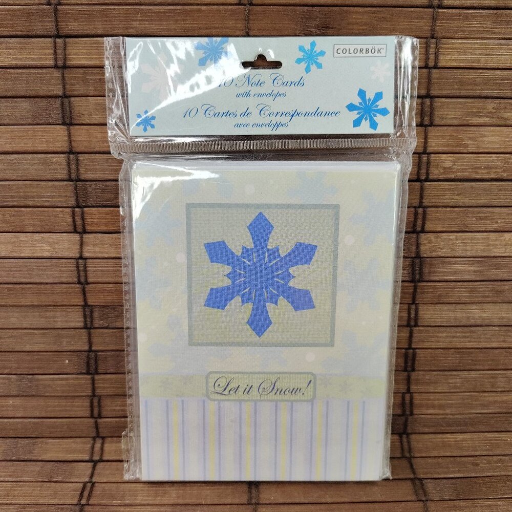 Colorbok Christmas Winter Note Cards Let It Snow 10 With Envelopes